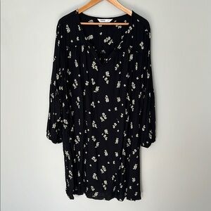 Sonoma Black and Cream Floral Women's Dress